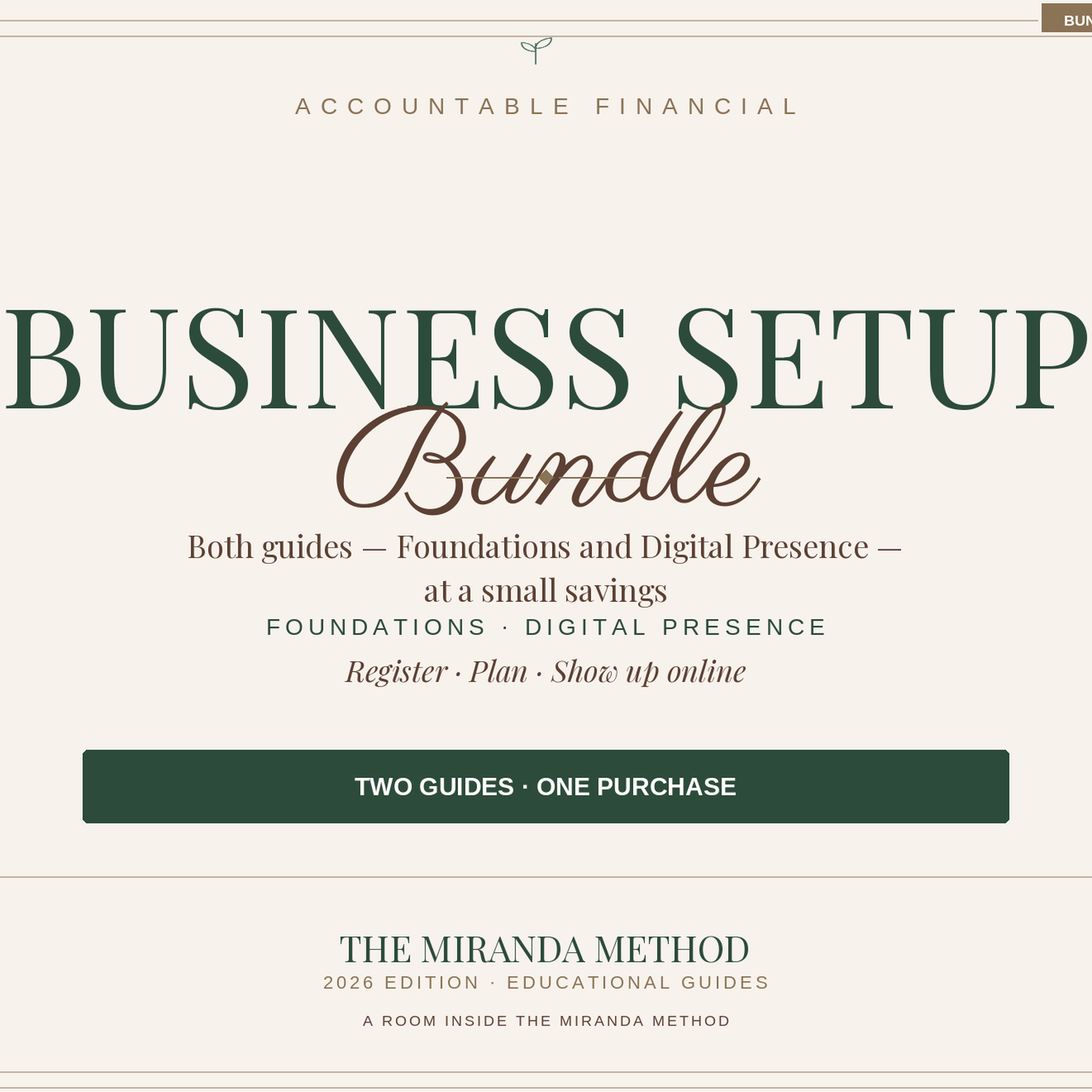 Accountable Business Setup — Foundations, Digital Presence, or Bundle